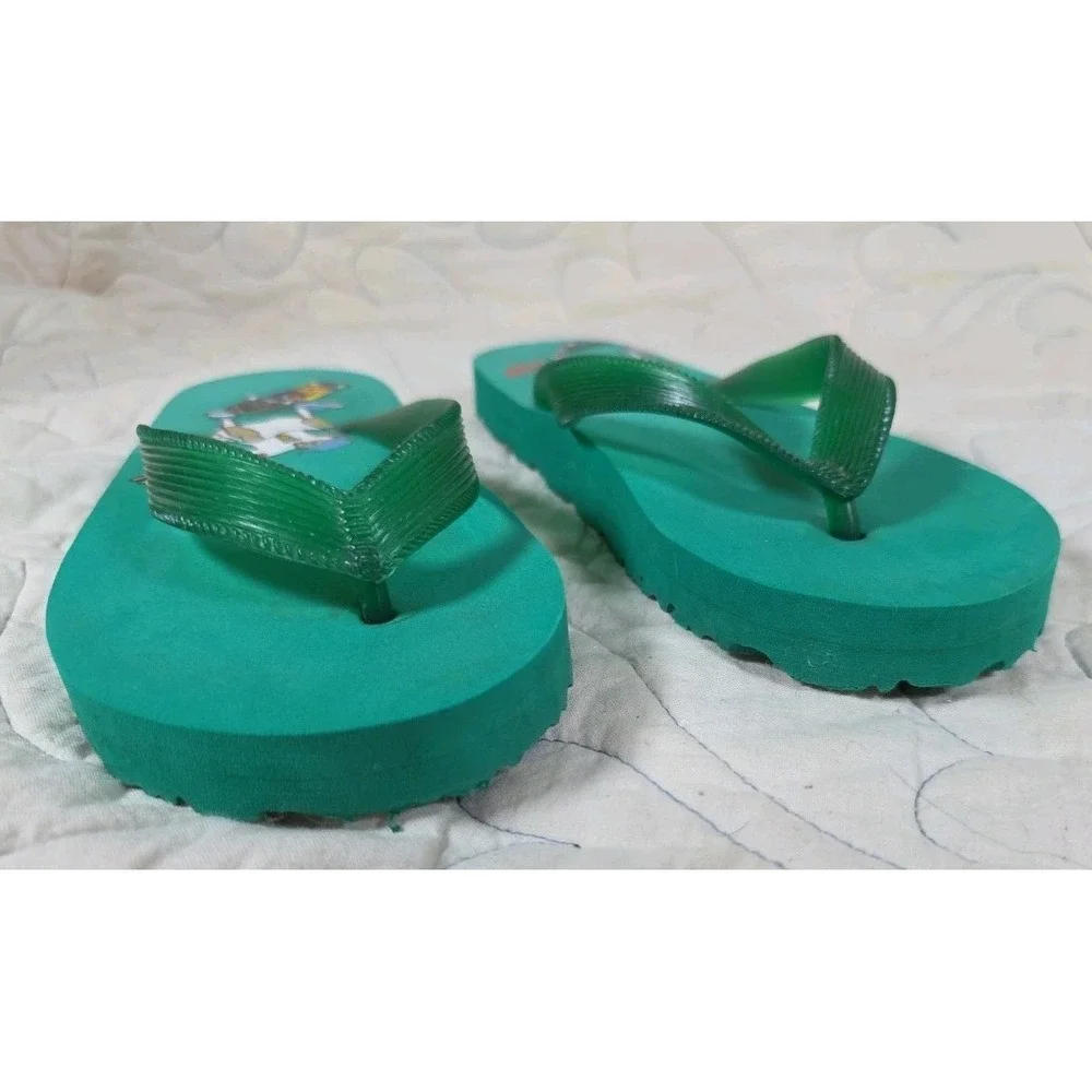 Vintage Y2K Flip‎ Flop Skater Green GAP Youth Size 1 / 2